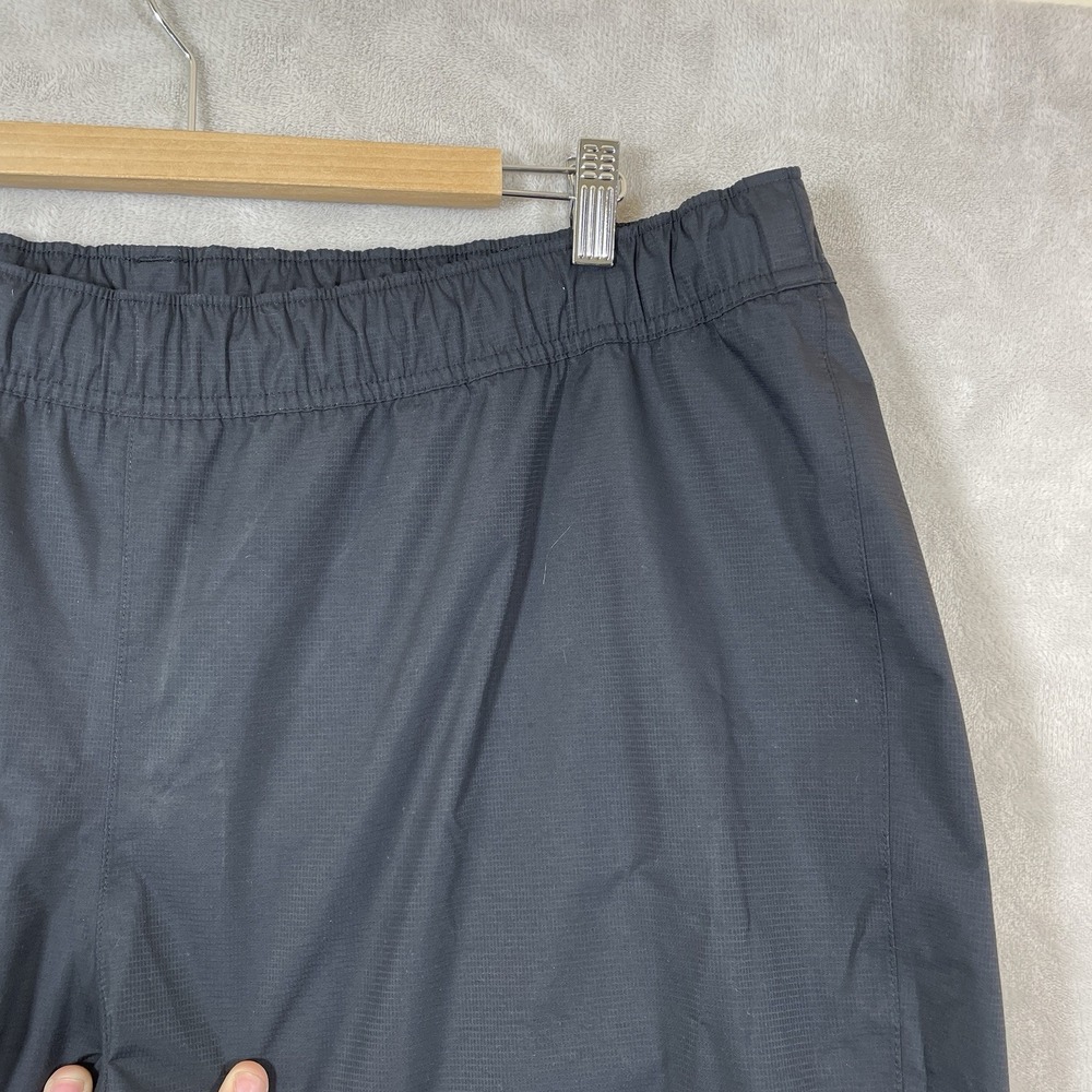 REI Rain Pants Mens XL Short Black Waterproof Nylon Hiking Zip Leg Outdoor 43509 - Picture 10 of 16